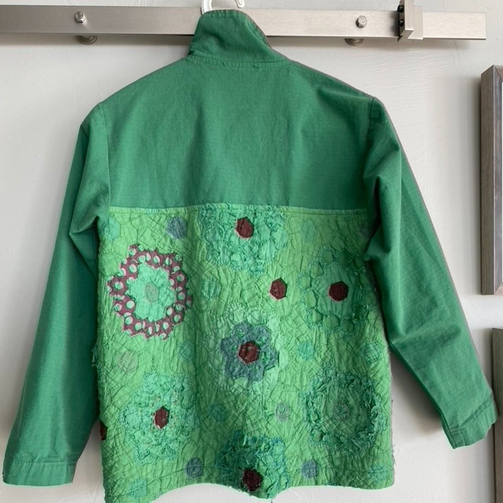 RARE: Carleen Green Quilted Women's Top XS - Picture 3 of 7